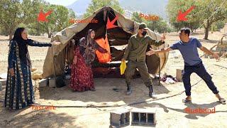 سبز:The return of the second evil lady with the police and the husband's displeasure
