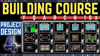 "Ultimate G+2P+5 Floor Residential Building Project Course Tutorial | AutoCAD  YQArch Plugin"