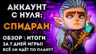 Аккаунт С Нуля: Спидран (Обзор Акка + Итоги Недели) | Raid: Shadow Legends | Элви