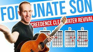 Fortunate Son  Creedence Clearwater Revival  Acoustic Guitar Lesson [with PDF]