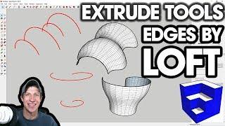 SKETCHUP EXTRUDE TOOLS TUTORIALS (EP3) - Extrude Edges by Loft for SketchUp