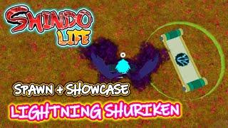 Shindo Life: *GETTING* Lightning Shuriken | SPAWN LOCATION + SHOWCASE