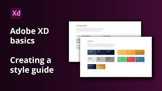 Adobe XD for web developers - Creating a basic style guide