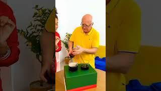 Where's the cola? Grandpa's magic cup trick #123go