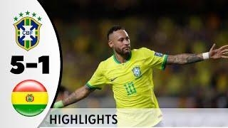 Brazil vs Bolivia Highlights |All Goals 2023 HD |Samba Showdown| Neymar 2 Goal | Rodrygo Goals