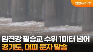 임진강 필승교 수위 1미터 넘어…경기도, 대피 문자 발송 / 연합뉴스TV (YonhapnewsTV)