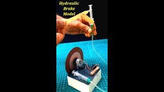 Hydraulic Brake Model / How Hydraulic Brake Works / Disc Brake Working/  #shorts