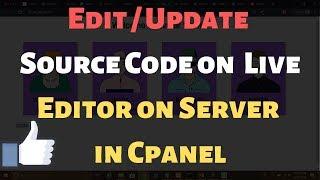 Edit or Update a Live Website File using Editor in File Manager Cpanel