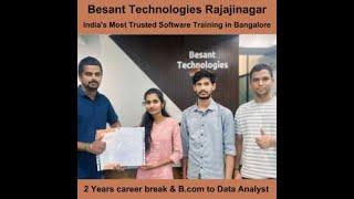 Enroll with Data Analyst Course in Bangalore | 100% Placements | Besant Technologies Student Story