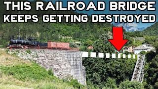 DESTROYED how many times? Bosnian Narrow Gauge Bridge in Jablanica