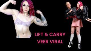 Tall Woman Lift Carry Short Man |woman lift carry man | LIFT CARRY |LIFTANDCARRY #Veerviral