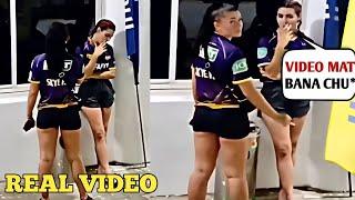 Watch KKR's hot cheerleader was seen smoking cigarette openly on the road