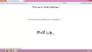 Font Size Change with Jquery Demo