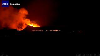 LIVE from Sandhóll - Close up - Iceland volcano eruption