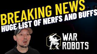 War Robots Breaking News Nerfs and Buffs 2023 | Big upcoming Balance Change war robots