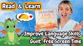 Speech Therapist Reads "Dragons Love Tacos" | Early Language Skills | Read Aloud