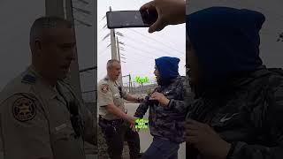 Cop refuses to let go of man 