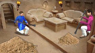 आदिम रेत हाउस निर्माण Primitive Sand House Construction Comedy Video