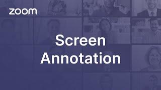 Annotating a Shared Screen on Zoom