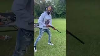 Black Rambo almost drop shotgun!