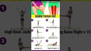 Reduce thigh fat with these 6 easy exercises #shorts #slim #trending #youtubeshorts #viral #fyp #fit