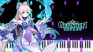 Sangonomiya Kokomi: A Thousand Waves Under the Moon - Character Demo | [Piano Cover] (Synthesia)