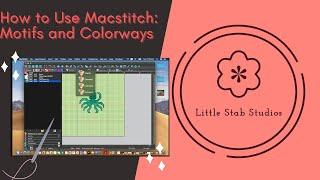 How to Use Macstitch or Winstitch Motifs and Colorways Multiple Color Choices for a Pattern