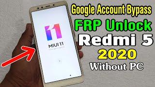 Xiaomi Redmi 5 (MDI1) FRP Unlock/ Google Account Bypass 2020 || MIUI 11 (Without PC)