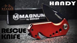 Boker Magnum Handy Navaja Bombero Paramédico Rescate 01Mb150 Seguridad urbana - Retten supervivencia