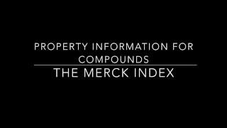 Using the Merck Index