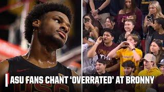 Bronny James showered in 'overrated' chants after a missed layup | ESPN College Basketball