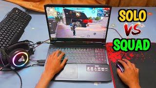 Solo Vs Squad FreeFire Laptop  Gameplay | Laptop FreeFire Gameplay || Acer Nitro 5