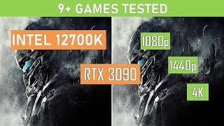 Intel i7 12700k Gaming benchmark RTX 3090