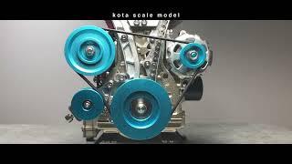 Building a 4 Cylinder Engine Model Kit   Full Metal Car Engine Model Kit