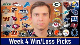 Embracing the Chaos | NFL Week 4 Win/Loss Picks