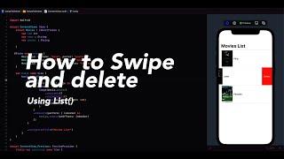 Swipe to Delete a movie | 1minSwiftUI