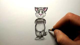 Как нарисовать Говорящего Тома | How to draw Talking Tom