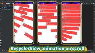 Android Studio | RecyclerView animation when scrolling