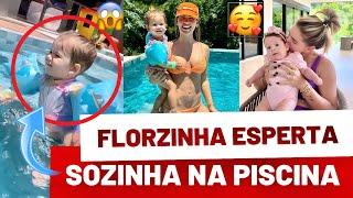 Virgínia se ASSUSTA com Maria Alice SOZINHA na PISCINA 