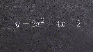 Complete the square to find the vertex of a parabola