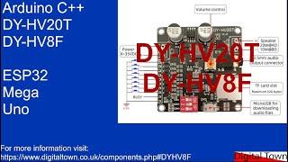 #112 Arduino C++ DY-HV8F, DY-HV20T Mp3 player module with ESP32, Arduino UNO and Arduino Mega 2560