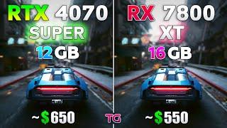 RTX 4070 SUPER vs RX 7800 XT - Test in 10 Games