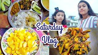 #weekendvlog #Dailyvlog #veglunchthali ||OUR SATURDAY VLOG||Nini And Jiya Daily Vlogs||