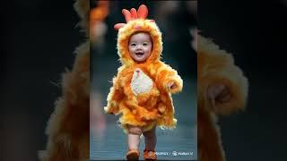 Adorable Baby Chick Costume Walk  #shortvideo #cutebaby #fashion
