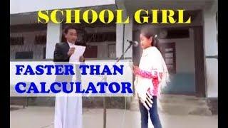 School girl defeats math. Faster than calculator. North East India| Don Bosco product