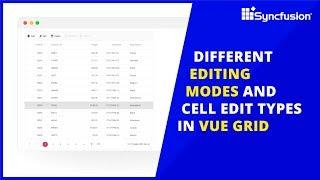 Different Editing Modes and Cell Edit Types in Vue DataGrid