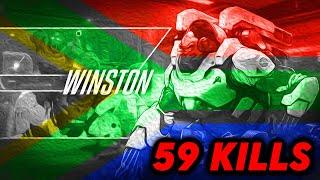 59 KILLs AS A TANK 3 gold medals (200 ping)(overwatch)(just gameplay)(zarya & Winston)