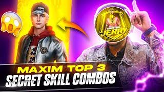 Maxim character top3skill combination2024 | Best combination in freefire - Master Jerry #playgalaxy