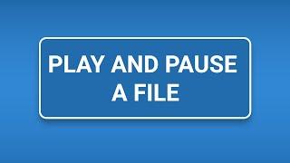 Play and Pause a file shortcut key in VLC Player