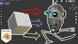 I FOLLOW A BLENDER TUTORIAL BY RYAN KING ART TO CREATE THIS 3D ROBOT | SHORT ANIMATION